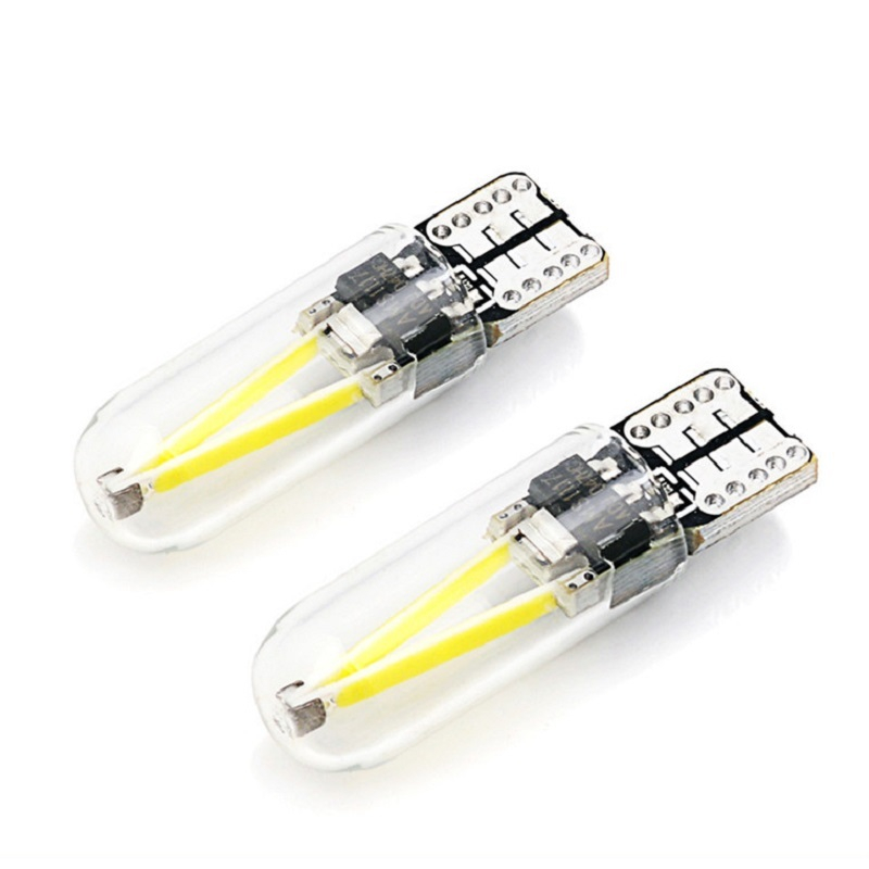 Par Pingo Led Cob Filamento T10 Proteção de Vidro Farolete Lanterna Placa Teto Mala