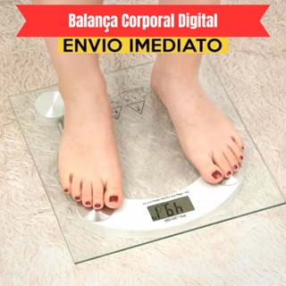Balança Digital Peso Corporal Vidro 180kg Academia Banheiro