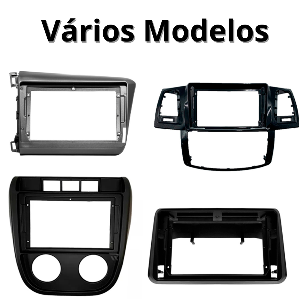 Moldura Central DVD Multimidia Som 2 DIN Para Carro Diversos Modelos em Oferta na Shopee