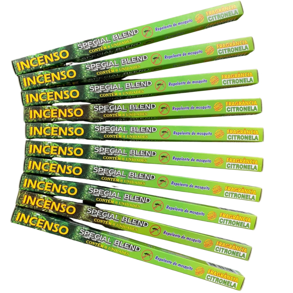 Incenso Citronela Vareta Espanta Moscas e Mosquito da Dengue Pernilongo - Kit com 80 Varetas em Oferta na Shopee