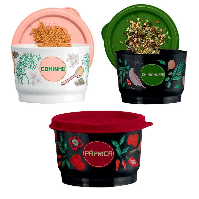 Tupperware Potinho  tempero Floral140ml