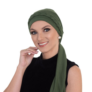 Turbante com tiara de trança simples na cor escolhida