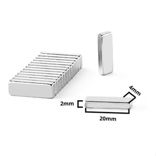 10un. Ima Neodimio 20mm X 4mm X 2mm super Forte Imã 20x4x2 mm 10 Peças bloco