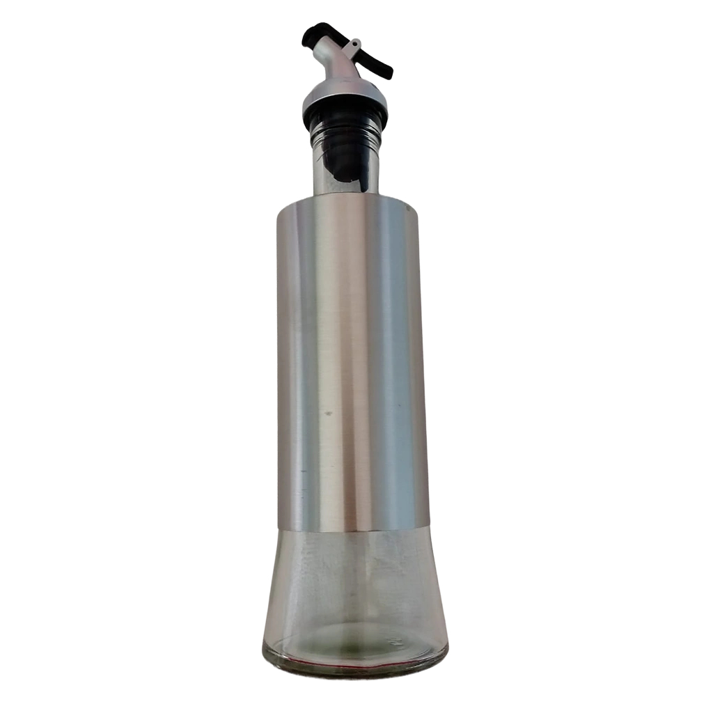 AZEITEIRO Ou VINAGREIRO Em Vidro e Inox Com Dosador 300ml RETRO WINCY