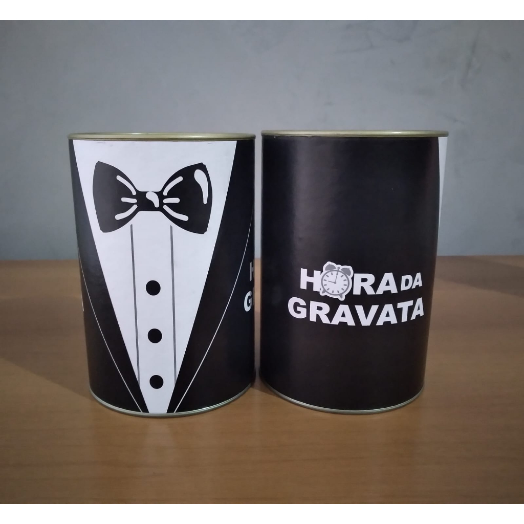1 Cofre Cofrinho Lata Hora da Gravata Sapatinho Casamento