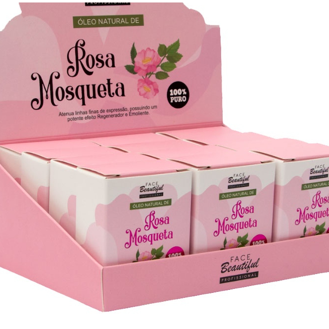 Box Óleo Natural de Rosa Mosqueta 100% Puro 10ml - 12 unidades