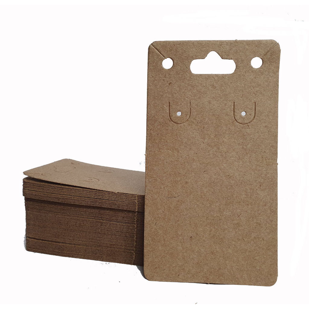 Tag papeleta cartela Para Corrente/brinco 6x11 Kraft 100 Unid.