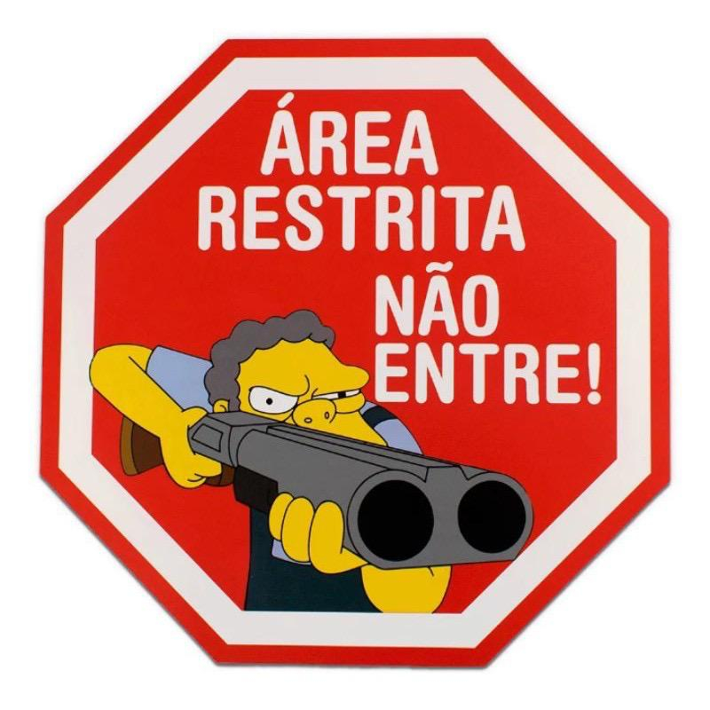 Placa Decorativa Area Restrita Não Entre 20 x30