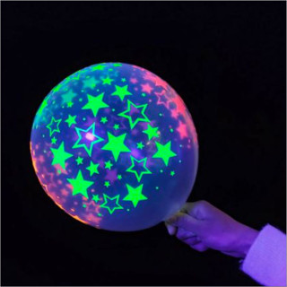 Bexiga Neon Brilha na Luz Negra Transparente 1 Unid 12 Polegadas
