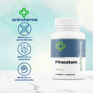 Suplemento Estimulante De Memória Piracetam 60 Cápsulas Ativador De Memória
