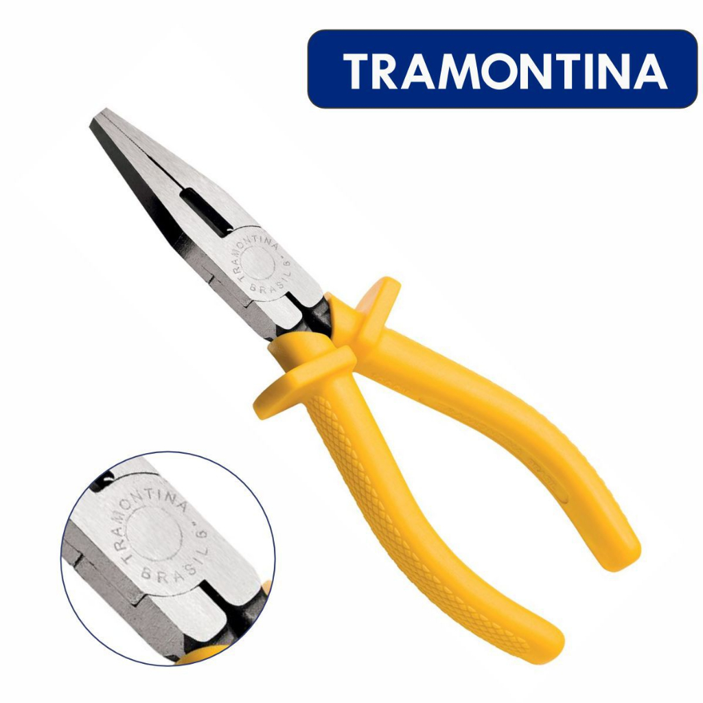 Alicate Tramontina Bico Fino Meia Cana 6 Isolado 1000 V em Oferta na Shopee