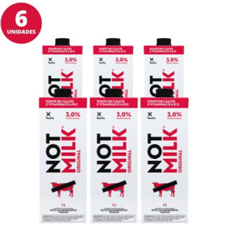 6x Leite Vegetal NOT MILK Integral 1 Litro