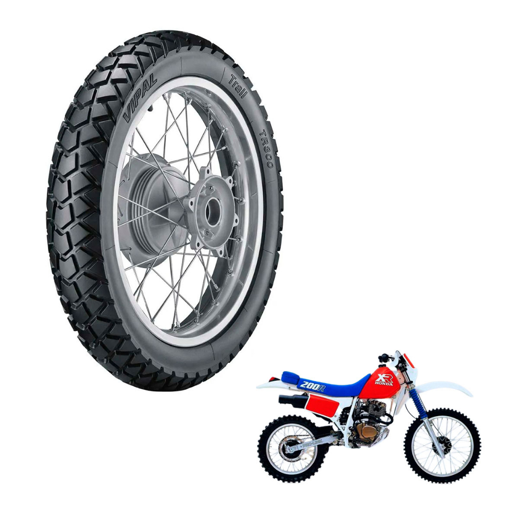 Pneu Vipal TR 300 Traseiro 4.10-18 Para Moto XR 200R TDM 225 Kasinski CRZ 150 - Brandy