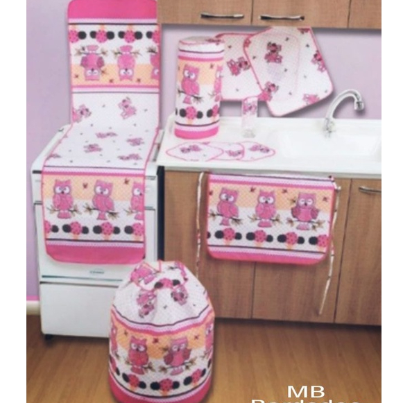 Jogo de cozinha kit com 10 peças Estampado - Xangai