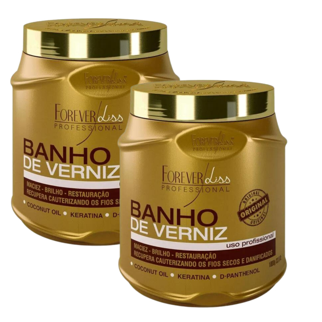 Kit Mascara Forever Liss Banho de Verniz 1Kg com 2 Unidades