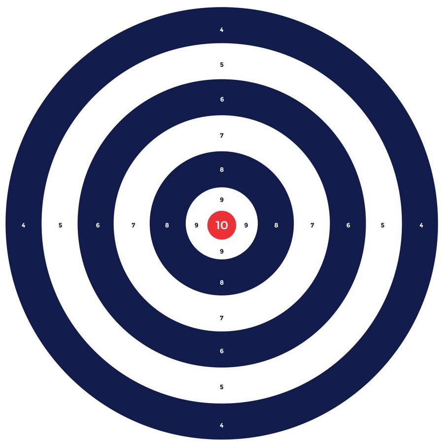 Pacote com 30 alvos de Papel ROSSI ORIGINAL AZUL 140x140MM em Oferta na Shopee