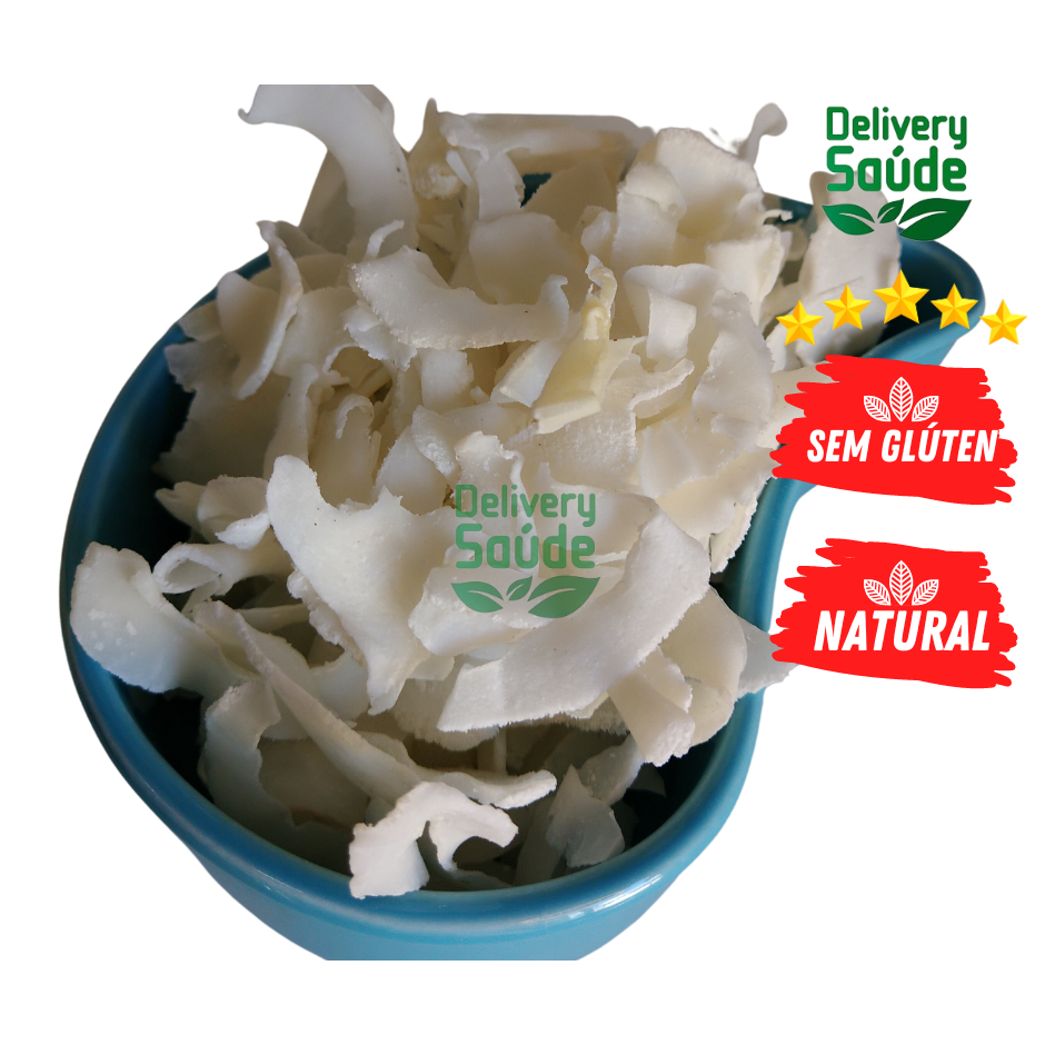 CHIPS DE COCO ALTA QUALIDADE SEM AÇÚCAR SEM PELE DELIVERYSAÚDE em Oferta na Shopee
