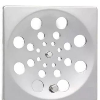 Ralo Grelha Quadrado 15x15cm em aço Inox Função Abre/ Fecha