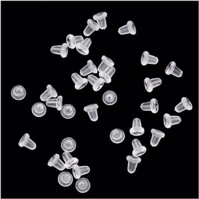 Kit 10 5 Pares de Tarraxa de Silicone transparente para Brinco