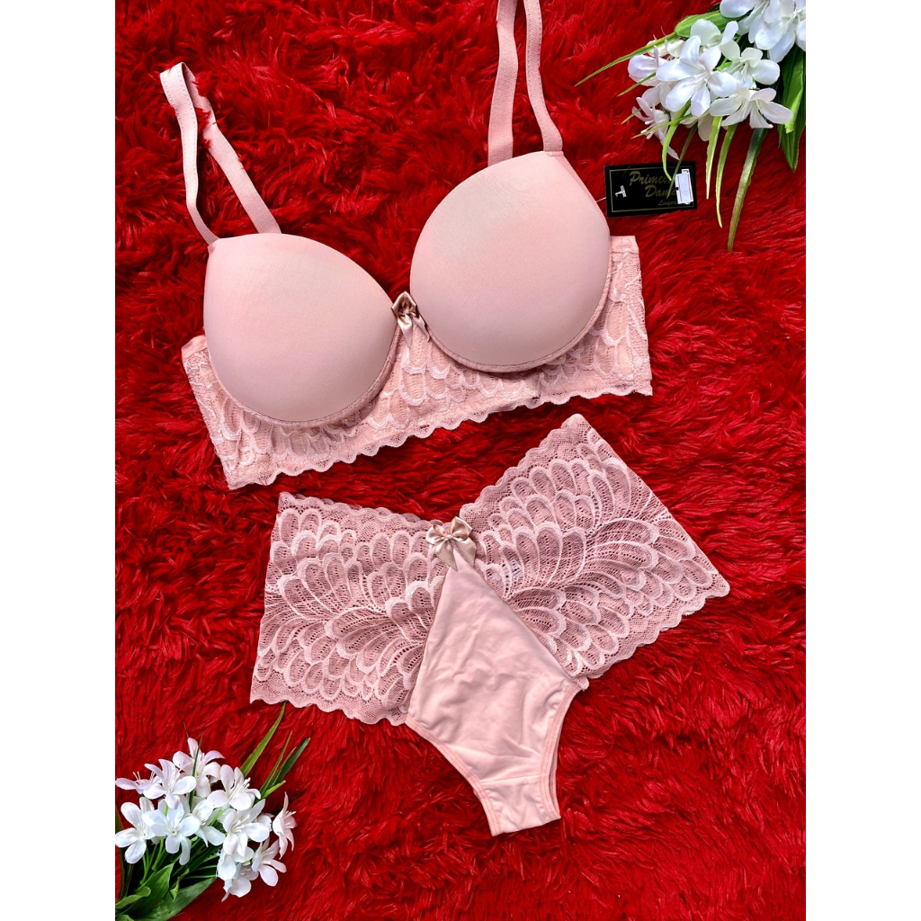 Lingerie Plus Size Com Bojo Sutiã Calcinha Renda Reforçado Dara