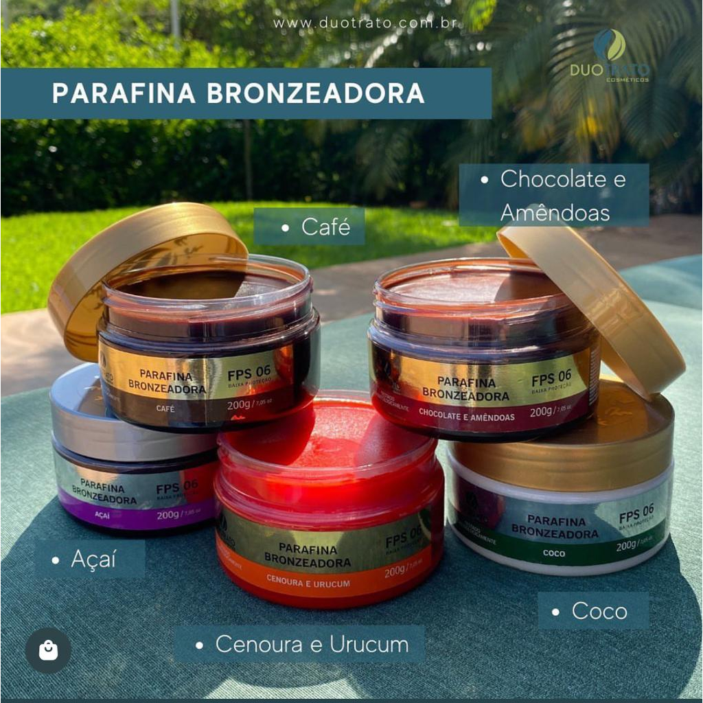 Parafina Bronzeadora Duotrato Fps 06 – 100g em Oferta na Shopee