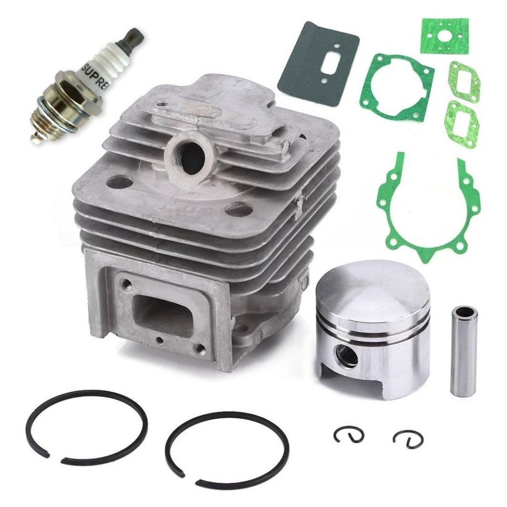 Kit Cilindro Pistão Jogo de Juntas Vela P/ Roçadeiras 43cc 52cc 63cc 65cc 75cc 40mm