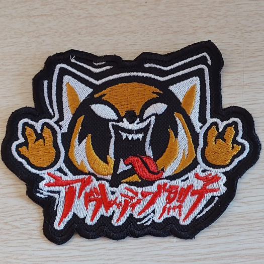 Aggretsuko anime sanrio patch bordado death metal