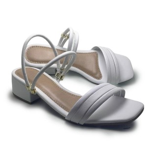 Sandalia feminina salto bloco tamanco casual saltinho medio 4cm