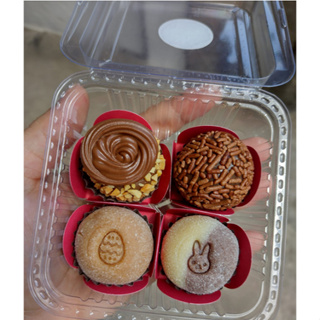 150-unid Embalagens para doces bolos brigadeiro lanches - 200ml quadrada S-641 em Oferta na Shopee