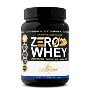 Whey Protein Zero Lactose, glúten e açúcar com 24g de proteína na dose - 908g