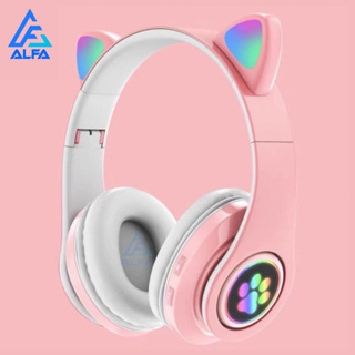 Fone De Ouvido Orelha Gato Bluetooth F23M Led RGB Iuz Headphone em Oferta na Shopee