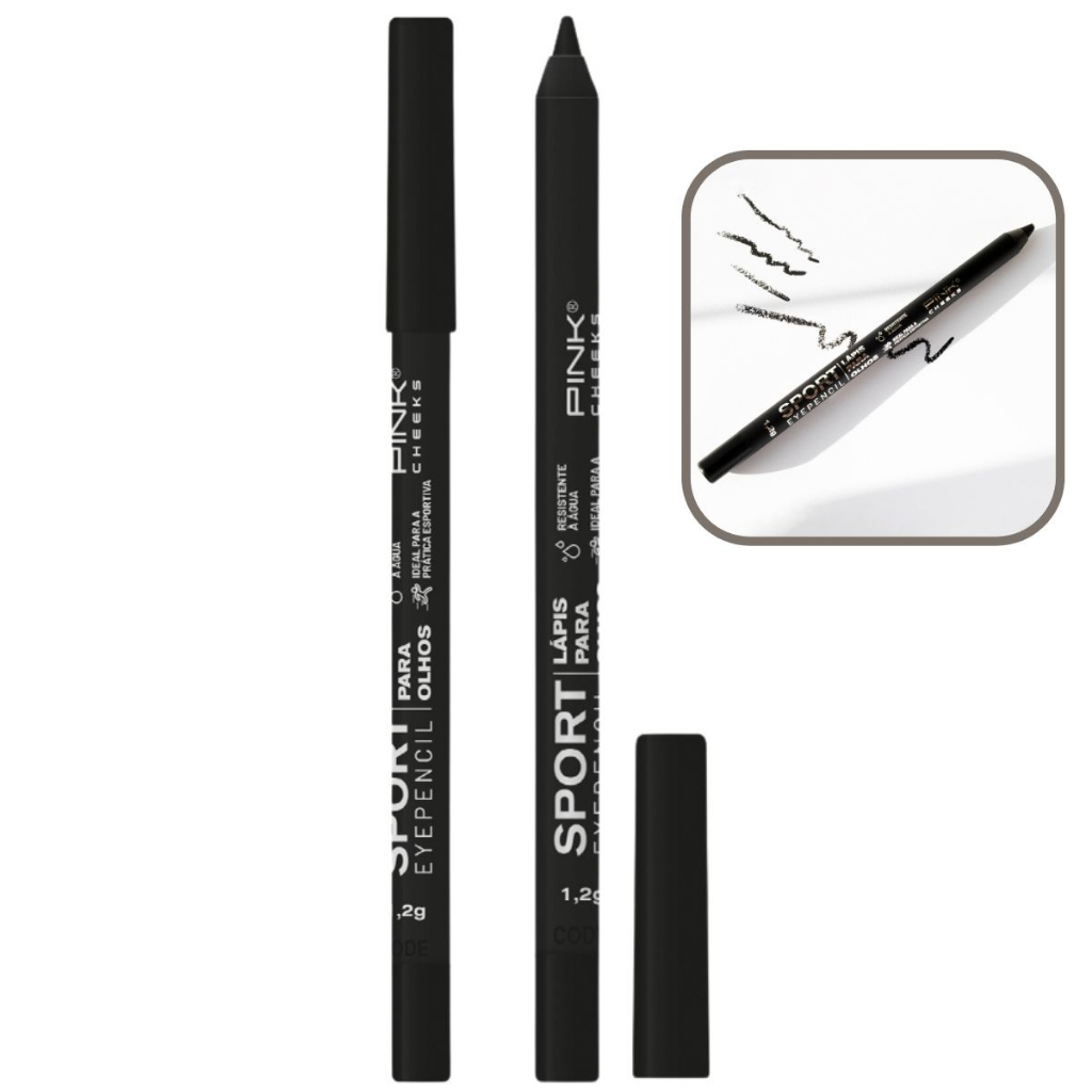 Lápis para Olhos Sport Eyepencil Preto 1,2g - Pink Cheeks