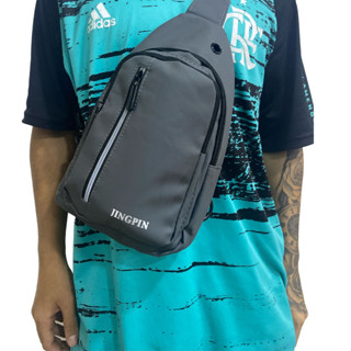 Bolsa Mensageiro Pochete Masculina de Grande Capacidade Tecido Resistente Água
