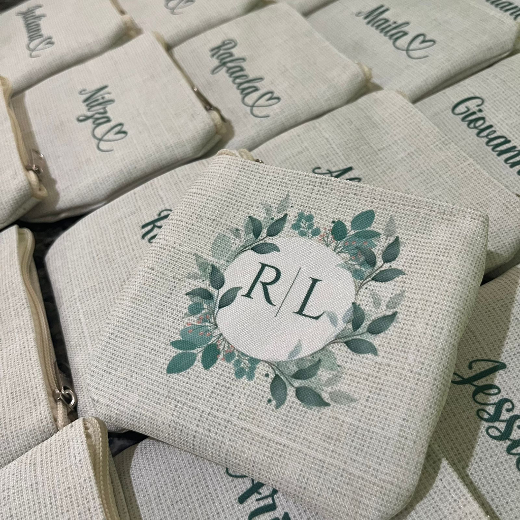 Porta Moedas Personalizados com Nome p/ Casamento, Madrinhas, Lembrancinha.