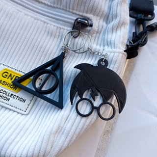 Chaveiro Personalizado Saga Harry Potter e Reliquias da Morte Para Mochilas e Bolsas em Oferta na Shopee