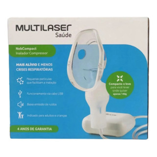 Inalador Compressor NebCompact Multilaser - Uso Adulto e Infantil - Multilaser Saúde - Hc025