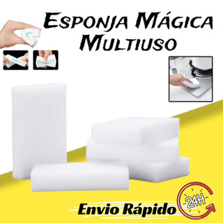 Esponja Mágica 3 Unidades Branca Limpeza Pesada Manchas Riscos