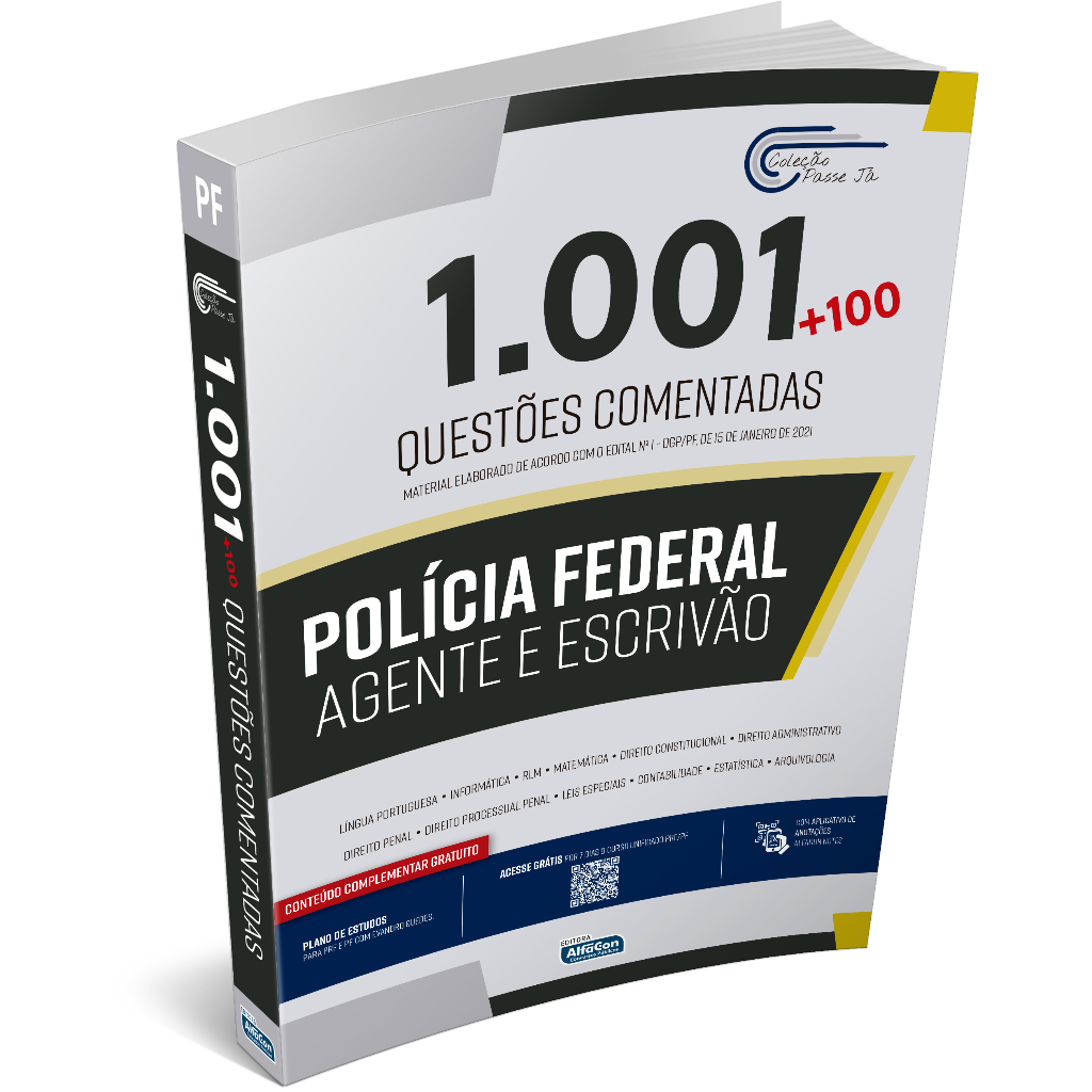 Polícia Federal - 1.001 Questões Comentadas - AlfaCon - Só na Shopee - SUPER OFERTA DO DIA!!!