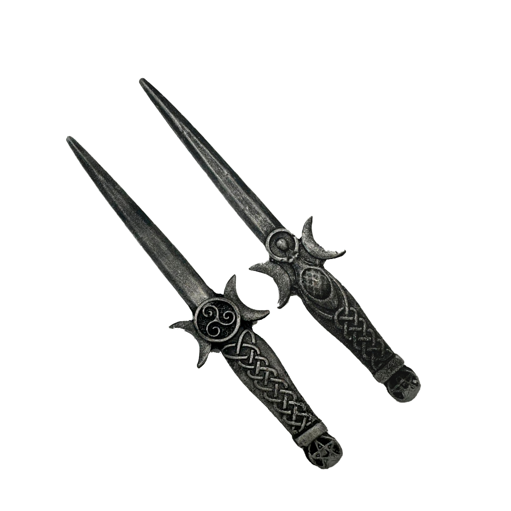 Athame Da Deusa E Triskle 17cm Resina Wicca Altar Wiccaa PT