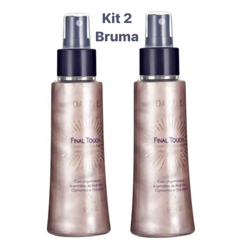 Kit 2 Bruma Finalizadora Final Touch Iluminado Dazzle Hinode De Maquiagem 120ml Original