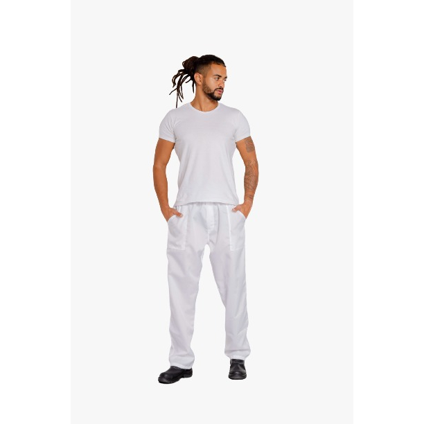 Calça Uniforme De Trabalho E Serviços Gerais - Com 4 Bolsos E Cordão Na Cintura 51