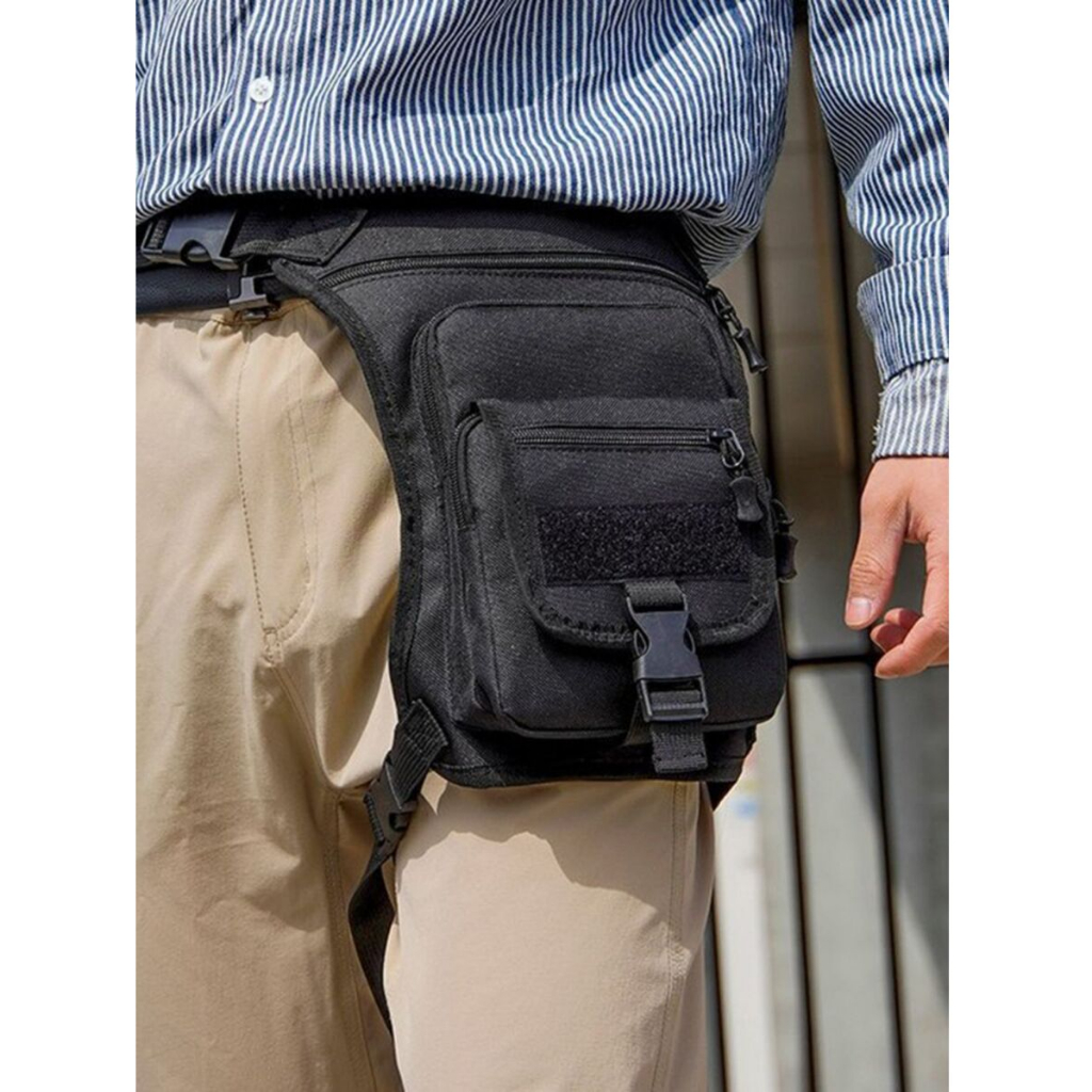 Bolsa de perna com vários bolsos, pochete de cintura multiuso, pochete de corrida de motocicleta, bolsa de perna