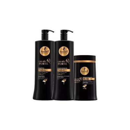 Shampoo, Condicionador e Máscara Cavalo Forte 1L Haskell Kit