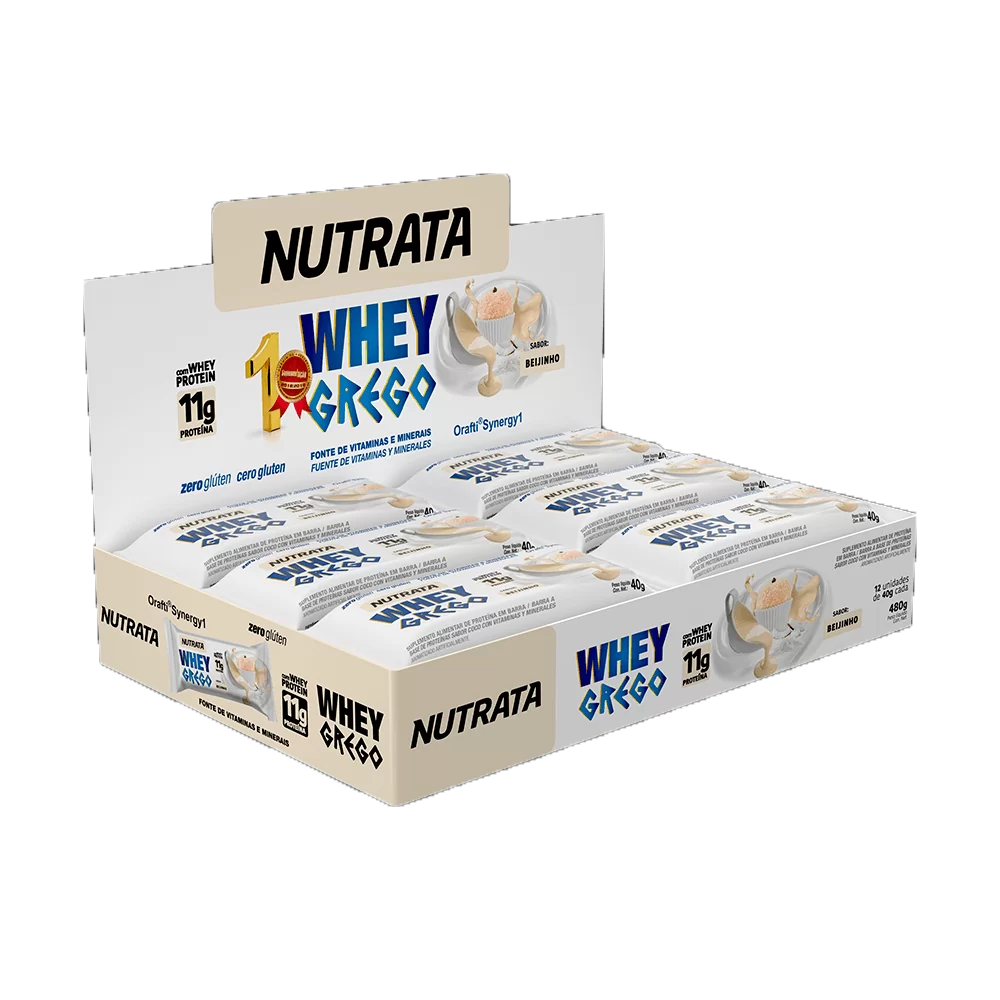 Whey Grego Bar - Barra de Proteína 12 Unidades - Nutrata