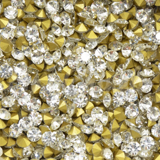 Pedra de Strass Cristal Vidro (Ponto de Luz Base Cônica) SS2.5 até SS45 em Oferta na Shopee