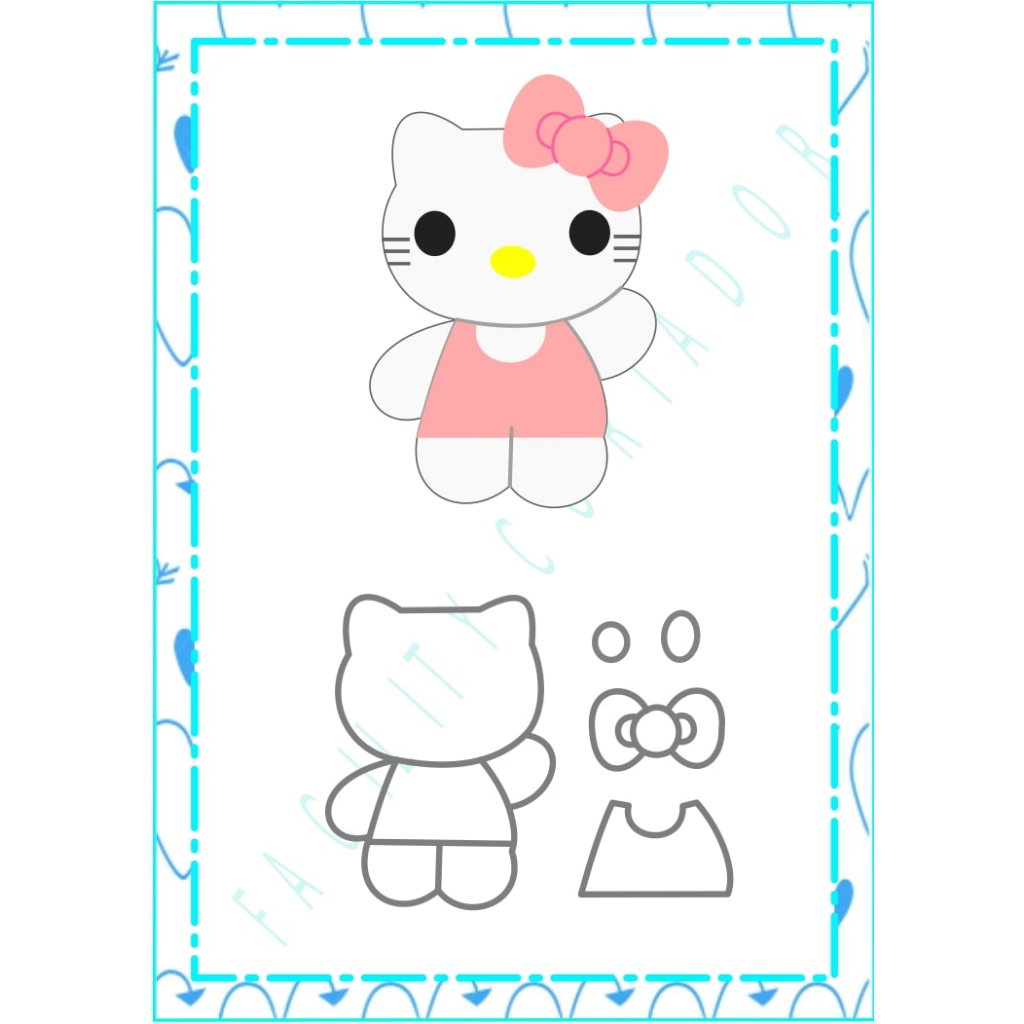Cortador hello kitty (modelo 2) em Oferta na Shopee