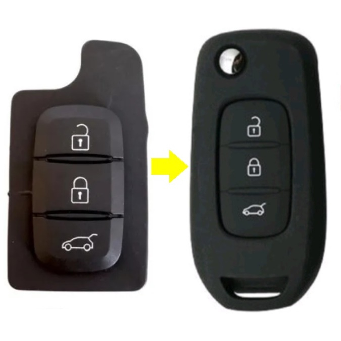 Capa de Chave Canivete  linha Renault 3 Botões em Oferta na Shopee