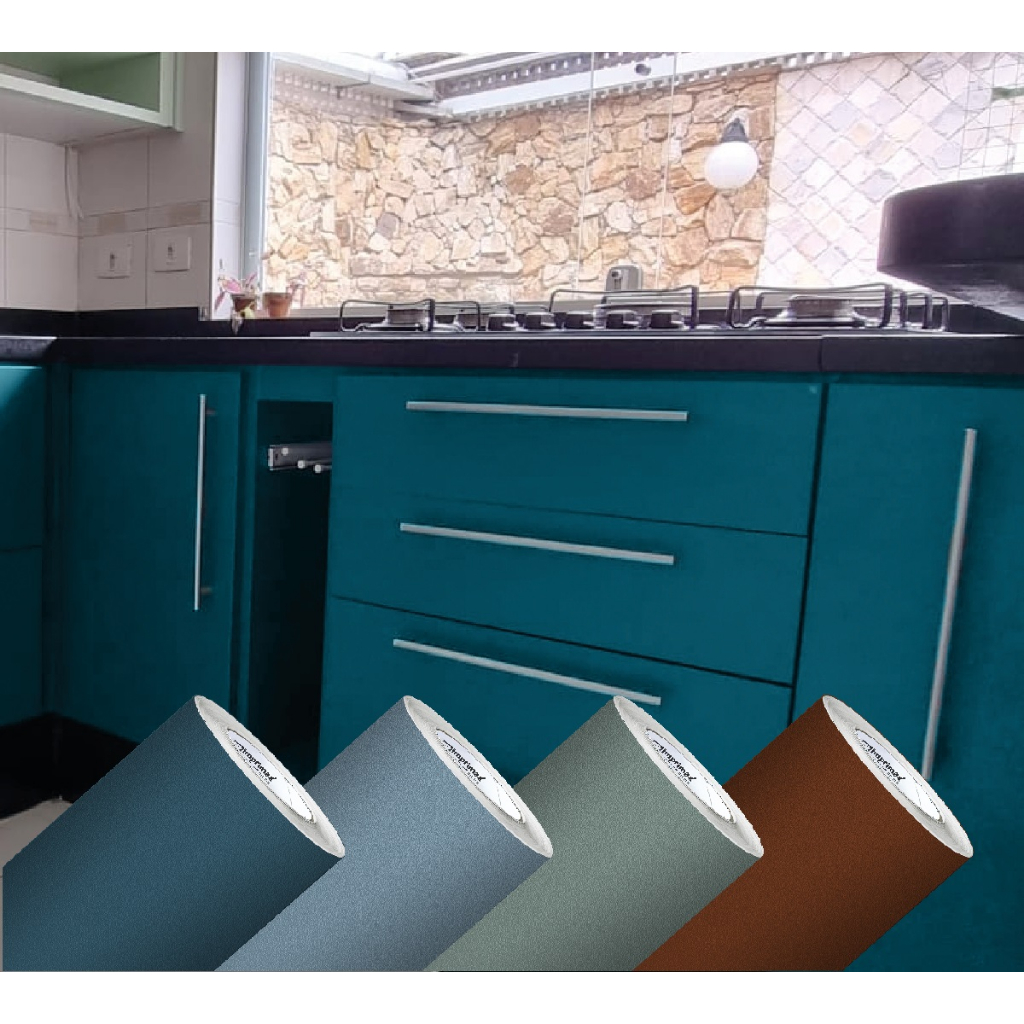 Adesivo Fosco P/ envelopamento revestimento de moveis armários cozinha sala em Oferta na Shopee