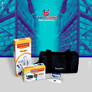 Kit Material de Enfermagem Aparelho De Pressão + Estetoscópio Rappaport Duplo - Premium