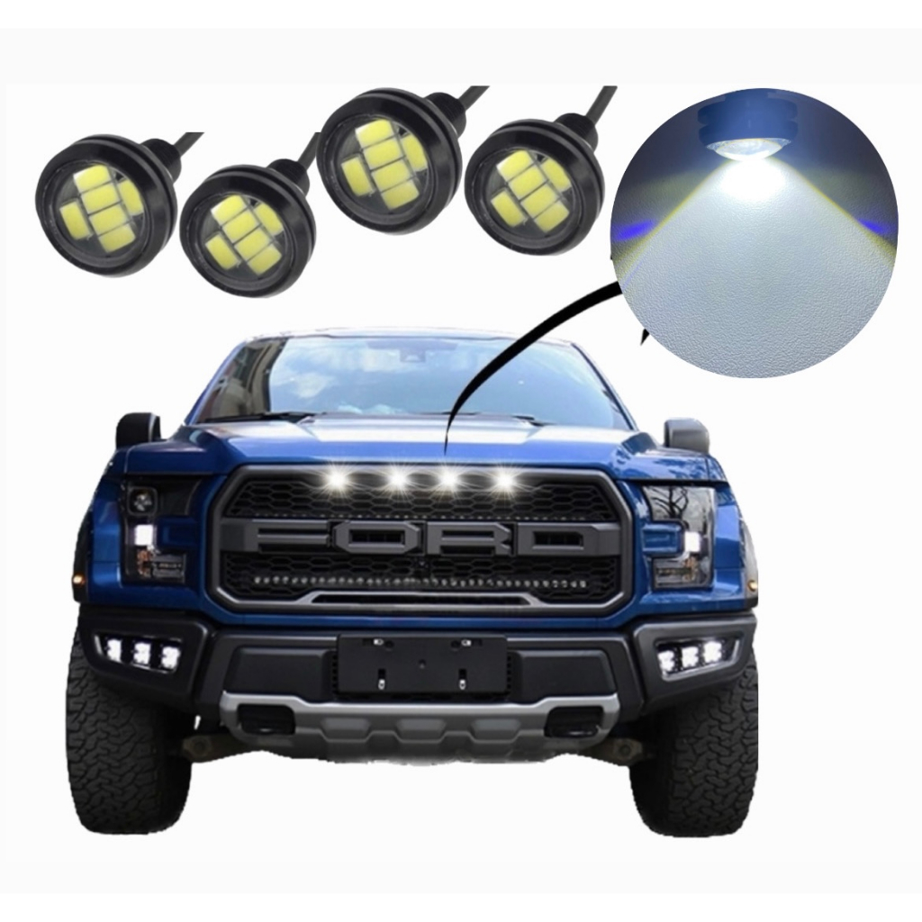 Kit 4 Led Luz Grade Para Camionetes Ram F250 Ranger Carros Caminhões 12v